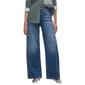 Hudson Jeans Wide Leg Flare Jeans in Medium Blue